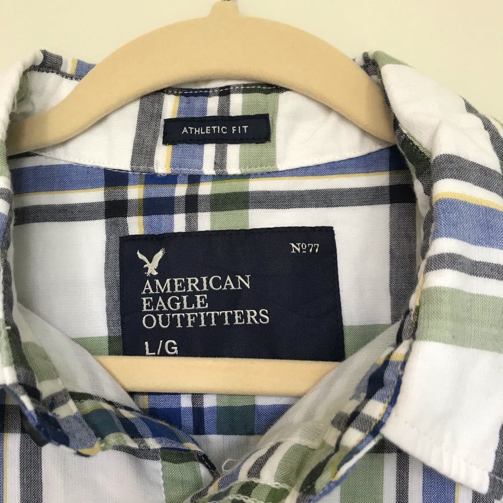 American Eagle Plaid Long Sleeve Shirt